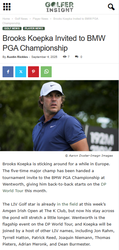 Koepka’s Euro Swing: Can the Major Machine Bounce Back?