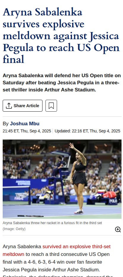 Sabalenka Meltdown: Survives Pegula Test!