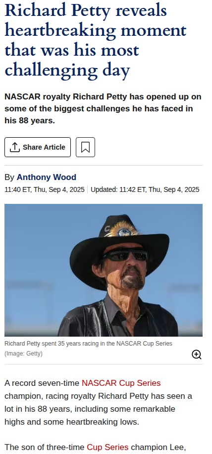 The King’s Toughest Lap: Remembering Adam