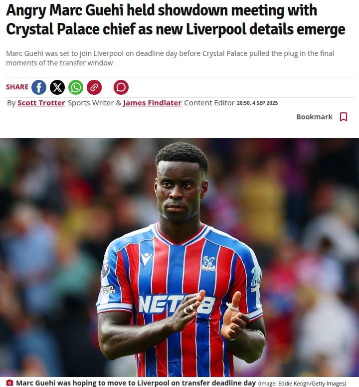 Marc Guehi Transfer Drama: Palace vs Liverpool