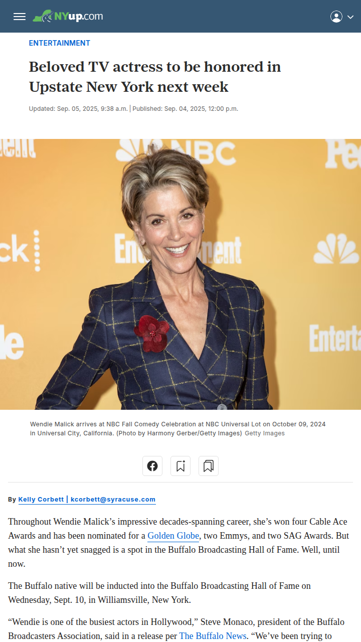 Wendie Malick finally joins Buffalo’s Hall of Fame