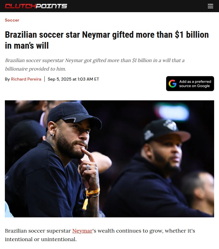 Neymar Inherits $1B—What’s Next for Brazil’s Star?
