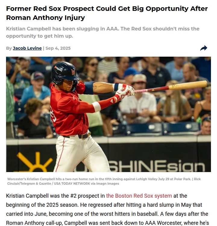 Red Sox shakeup: Campbell’s big chance?