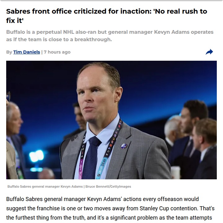 Buffalo Sabres fans deserve more than this