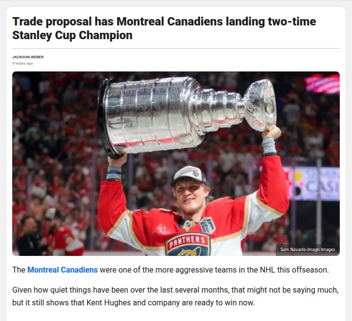 Habs Eyeing Anton Lundell: Win-Now Move?