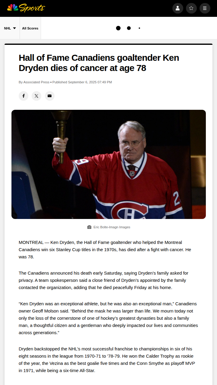 Ken Dryden: Habs Legend and Summit Series Hero
