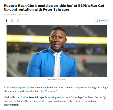 Ryan Clark on Thin Ice at ESPN? 🧊