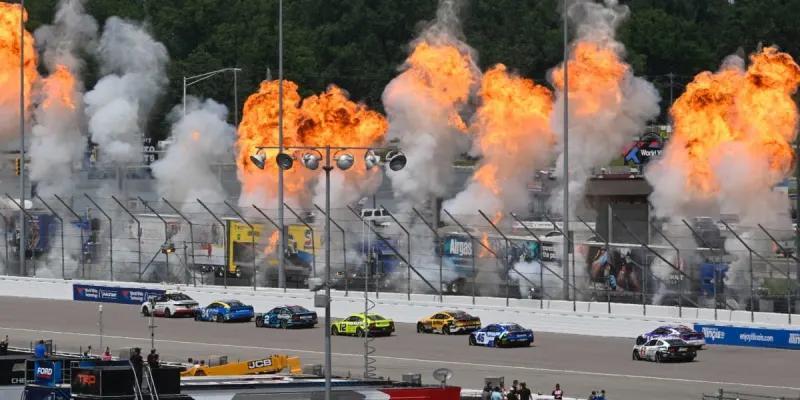 Fireworks debris drama at Gateway NASCAR