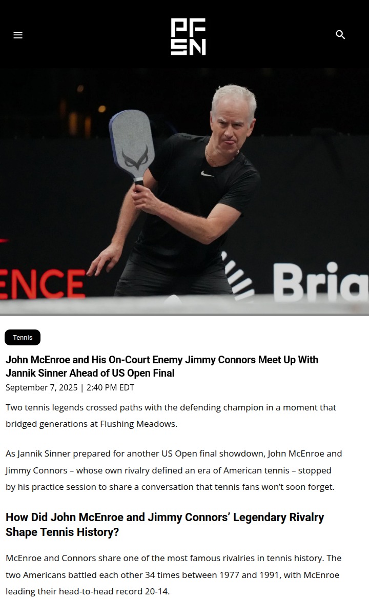 US Open Men's Final: Legends Meet Sinner