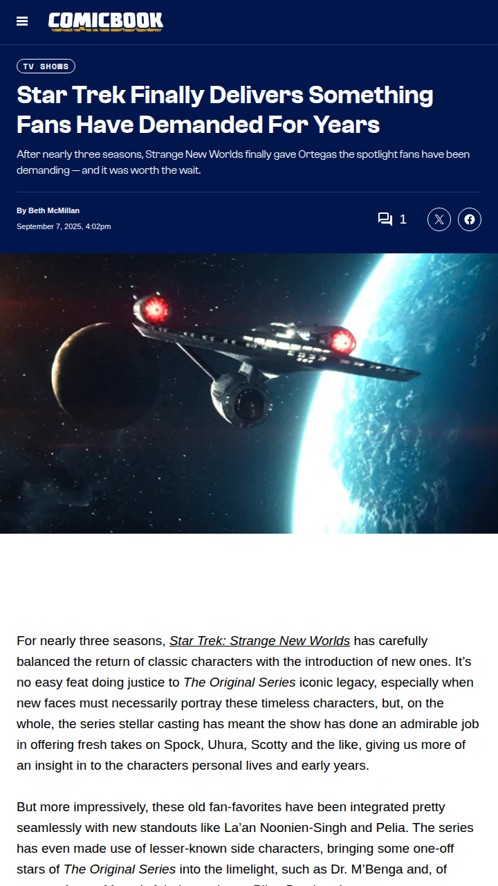 Ortegas Finally Gets Her Star Trek Moment 🚀