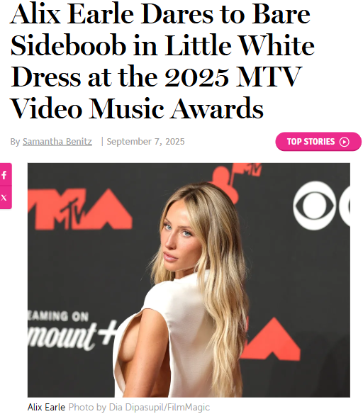 Alix Earle’s VMAs Sideboob Look Sparks Debate 😳