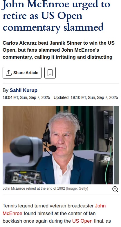Alcaraz vs Sinner: US Open Final Drama & McEnroe Backlash