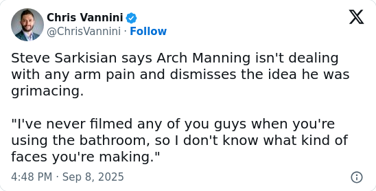 Is Arch Manning Really Hurt? Sark Responds