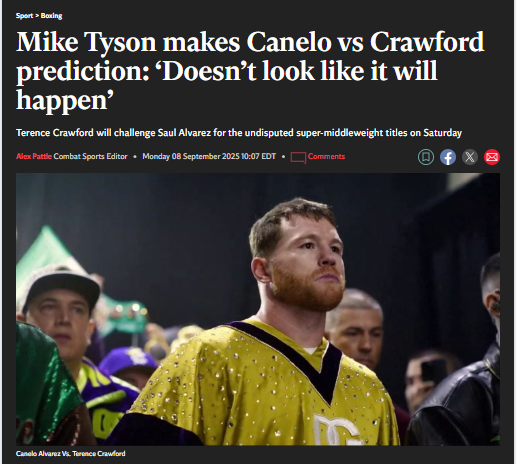 Tyson Picks Canelo Over Bud in Super-Fight