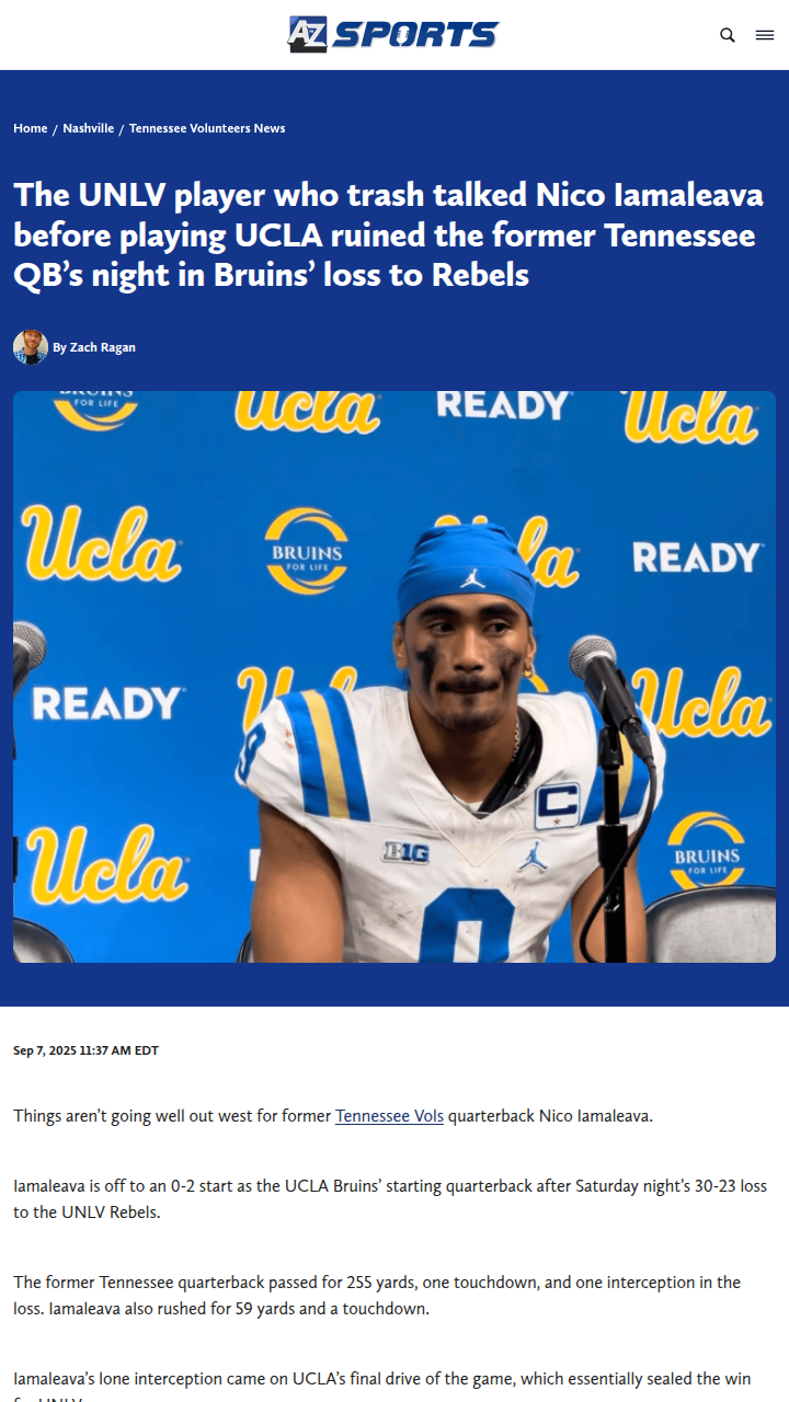UNLV stuns UCLA after bold trash talk
