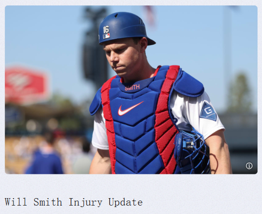 Dodgers’ Will Smith returns, but injury lingers