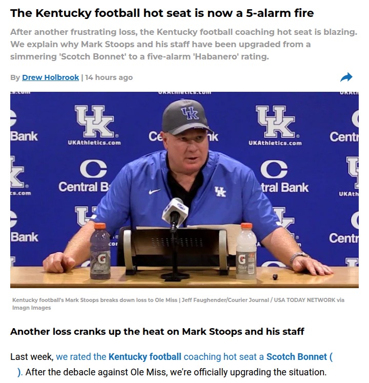 Kentucky football coaching crisis heats up