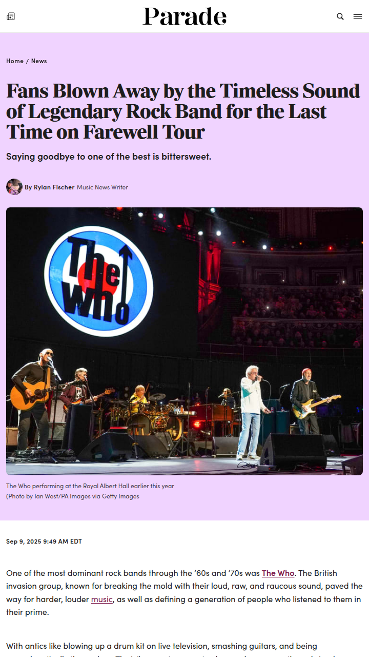 Daltrey’s Vocals Still Shock Fans at Farewell 🎤