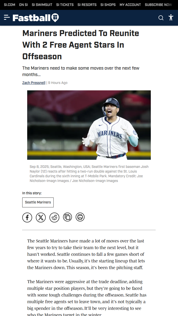Seattle Mariners eye Polanco & Naylor return