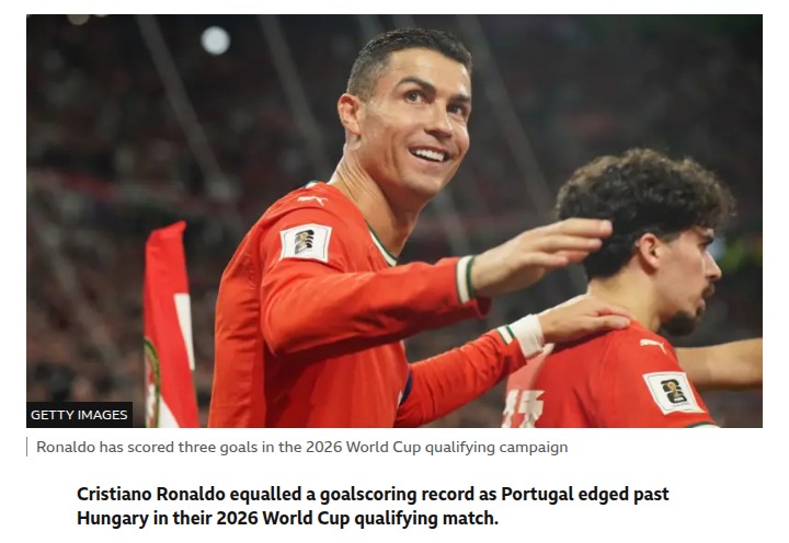 Ronaldo Ties World Cup Qualifying Record!