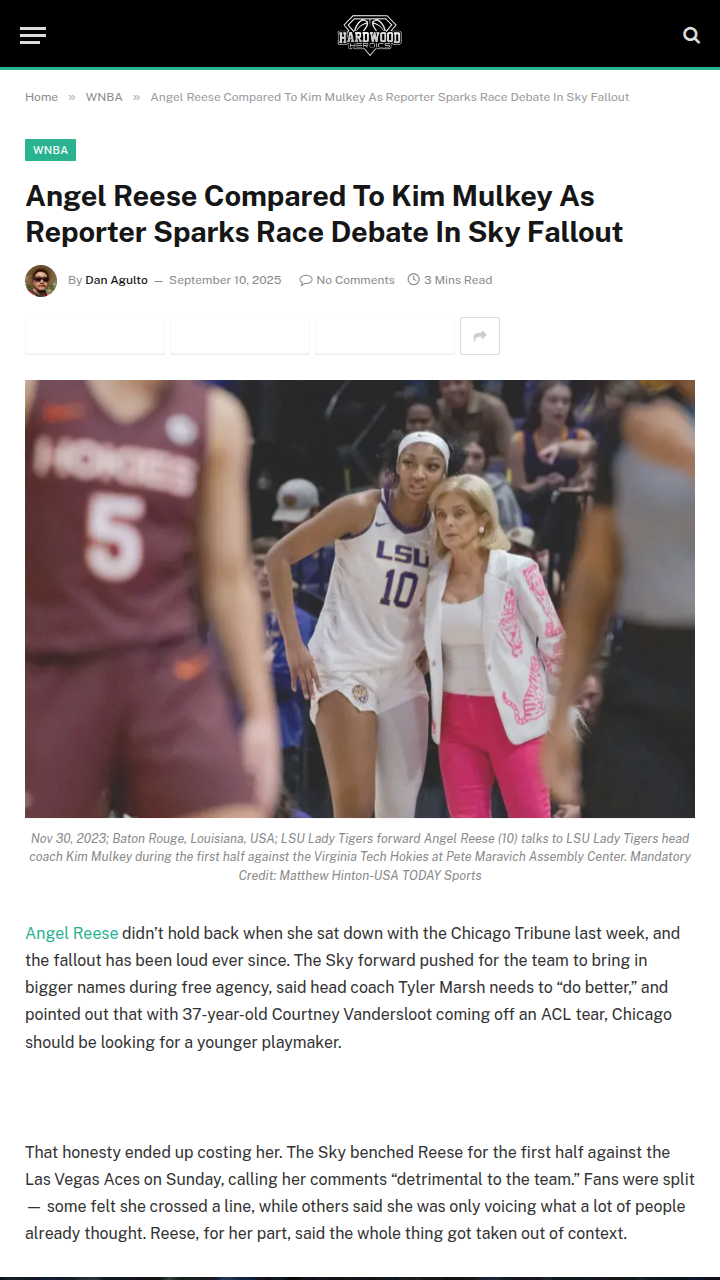 Angel Reese Benched: Sky Drama or Double Standard?