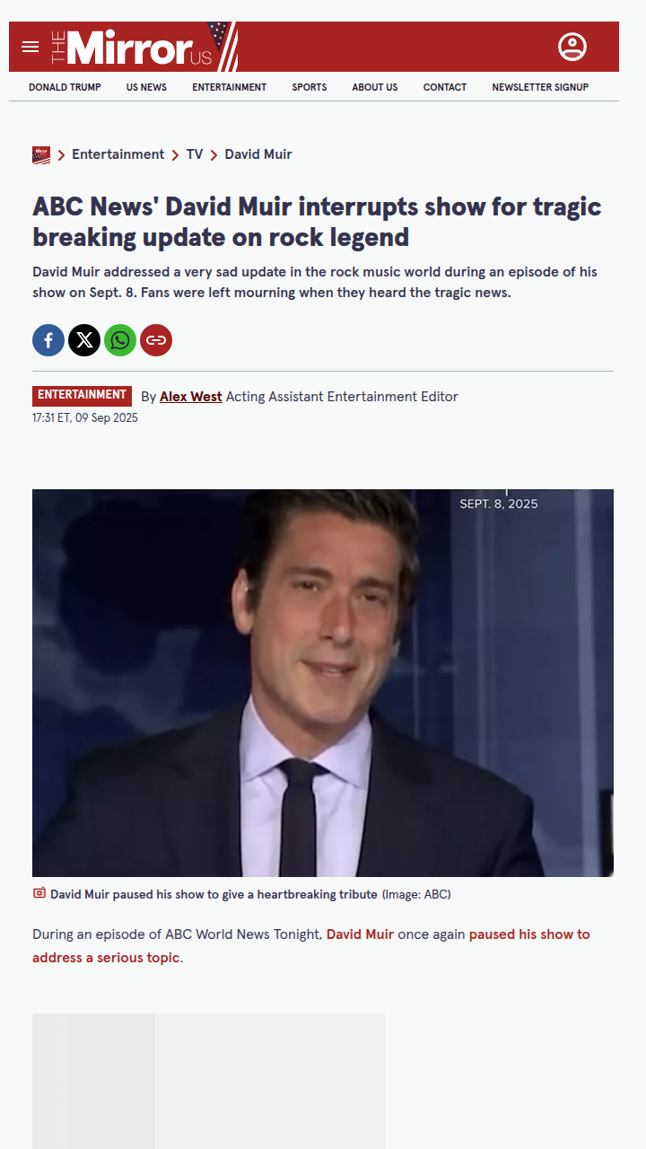 David Muir Drops Heartbreaking Rick Davies News 💔