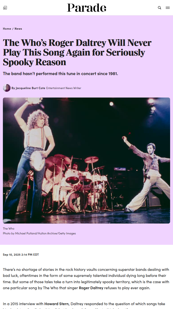 Roger Daltrey’s ‘Cursed’ Song? 👀