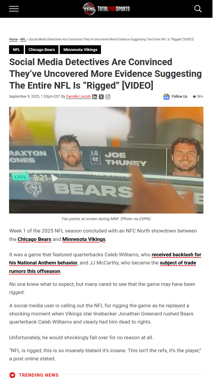 Vikings vs Bears: Was That Greenard Fall Rigged?