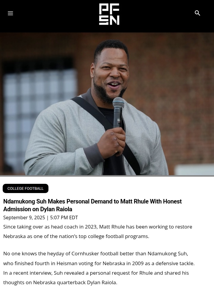 Ndamukong Suh wants a bigger role in Nebraska football