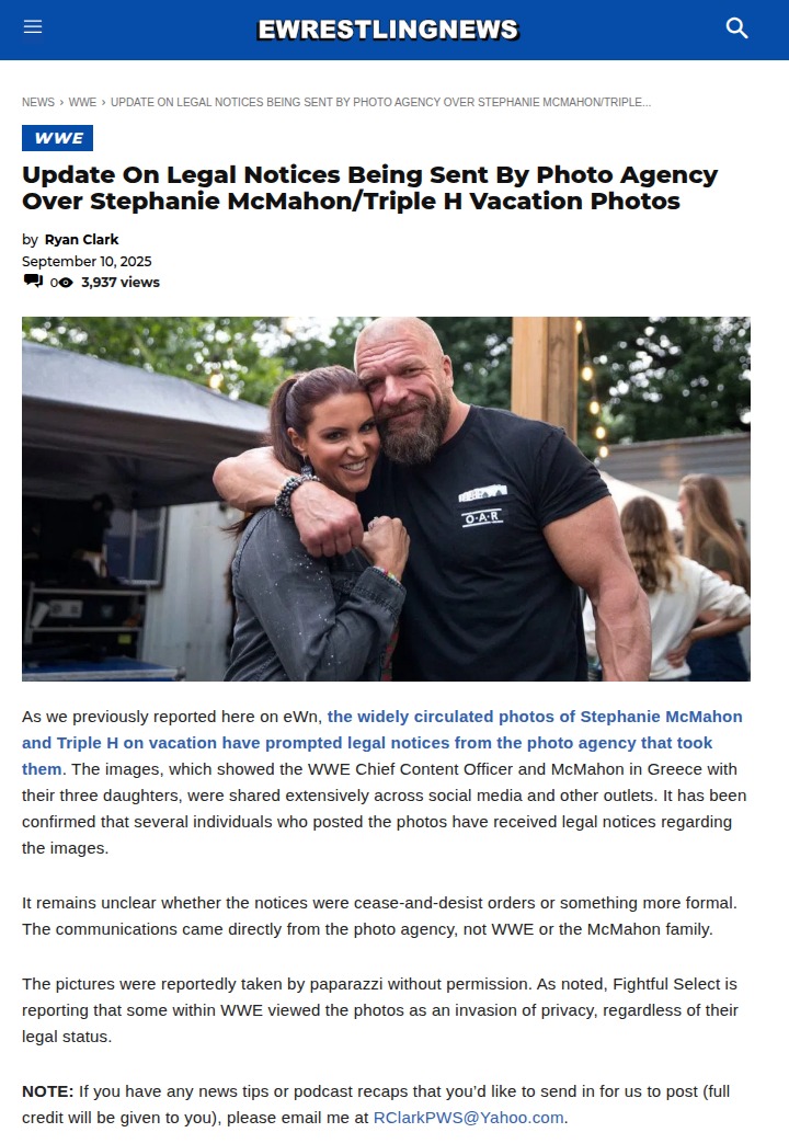 Triple H & Steph’s Vacation Pics Spark WWE Drama