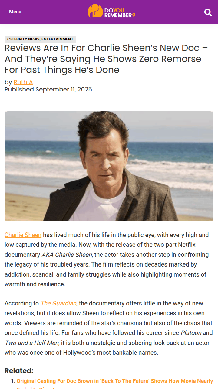 Charlie Sheen Doc Shocks Fans 😳