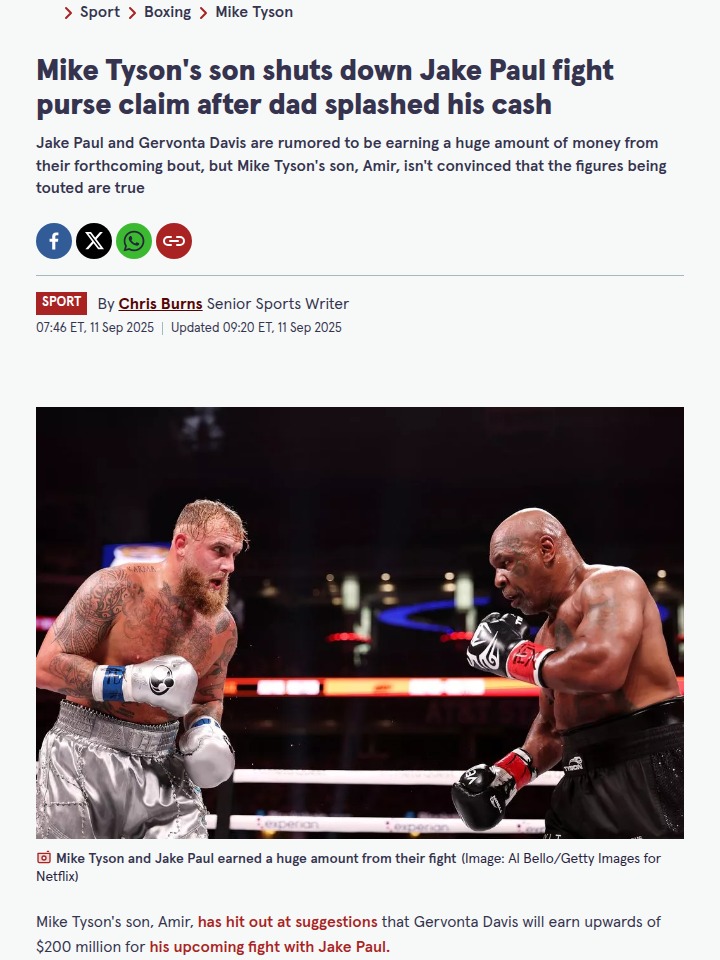 Davis-Paul Purse Rumors: Amir Tyson Calls Cap