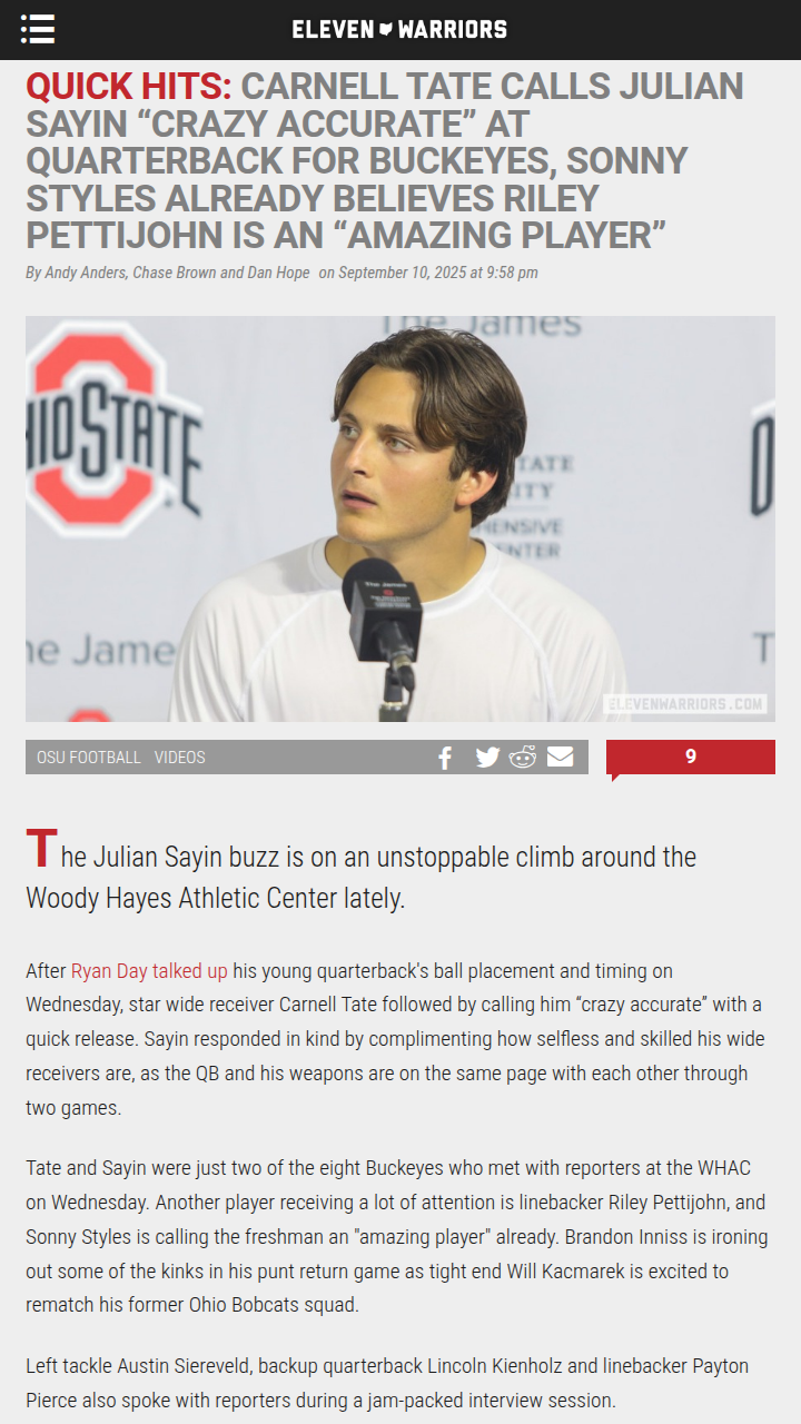 Buckeyes’ young stars are turning heads