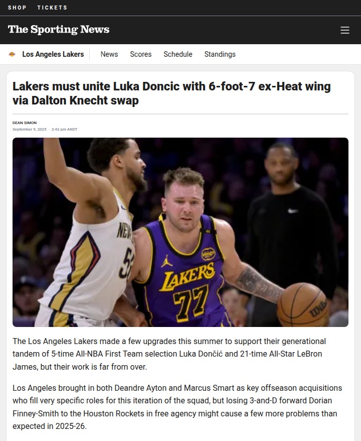 Should the Lakers Swap Knecht for Highsmith?