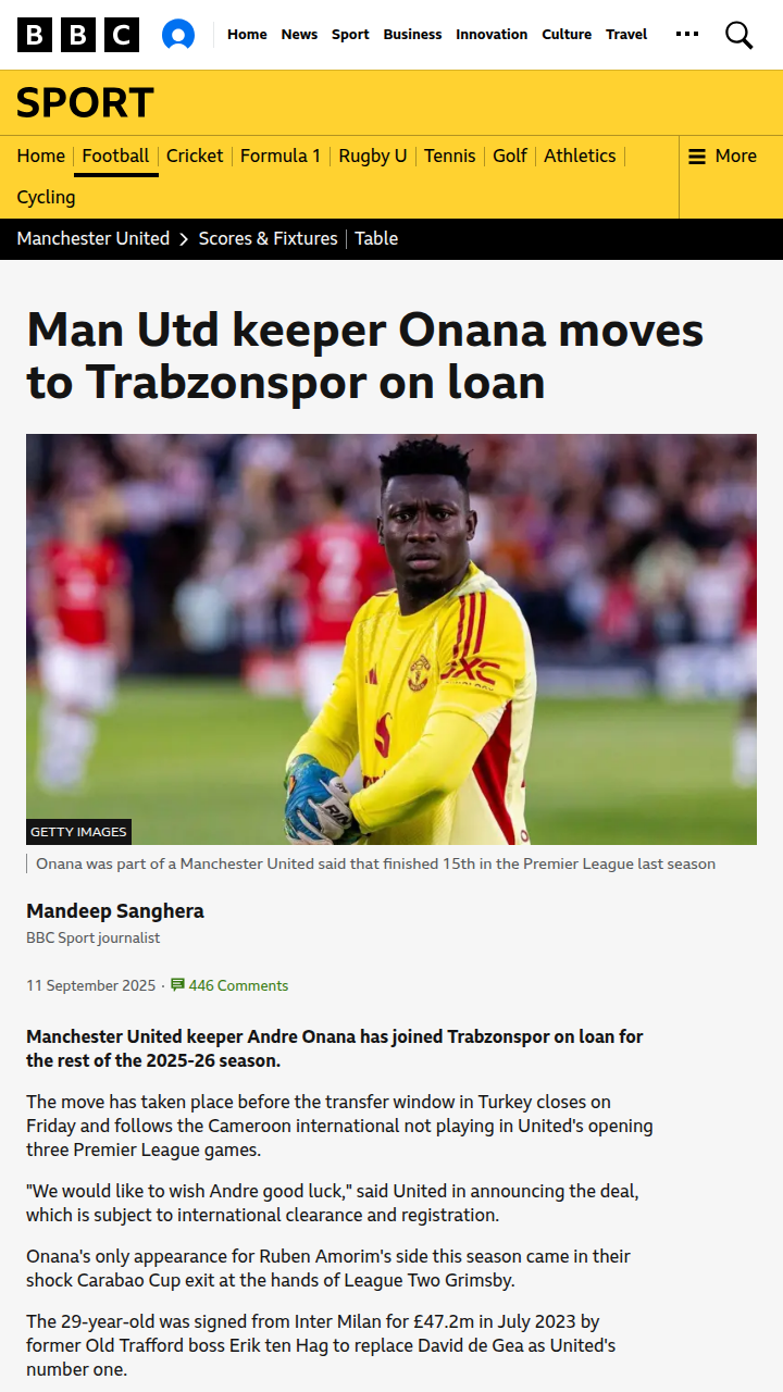 Onana’s Red Devil Exit: What Went Wrong?