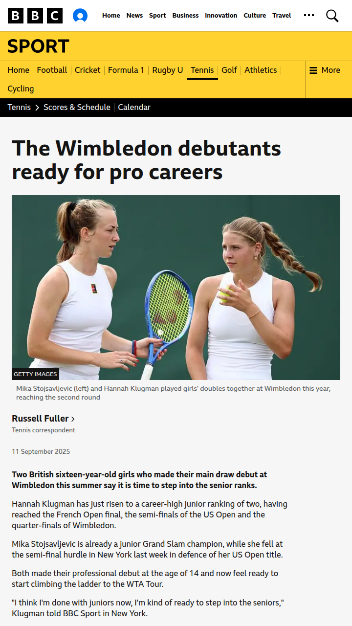 Brit Teen Duo Ready to Shake Up WTA Tour