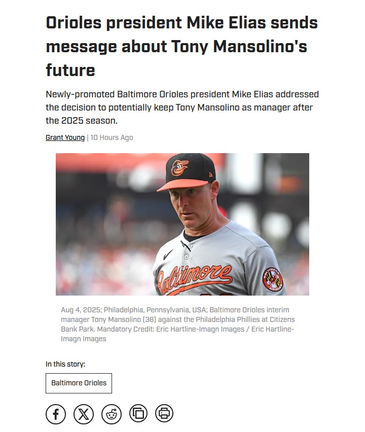 Orioles’ next manager: Will Mansolino stay?