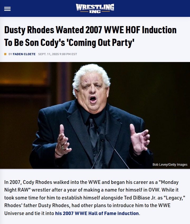 Cody’s WWE Debut: The Real Legacy Moment?