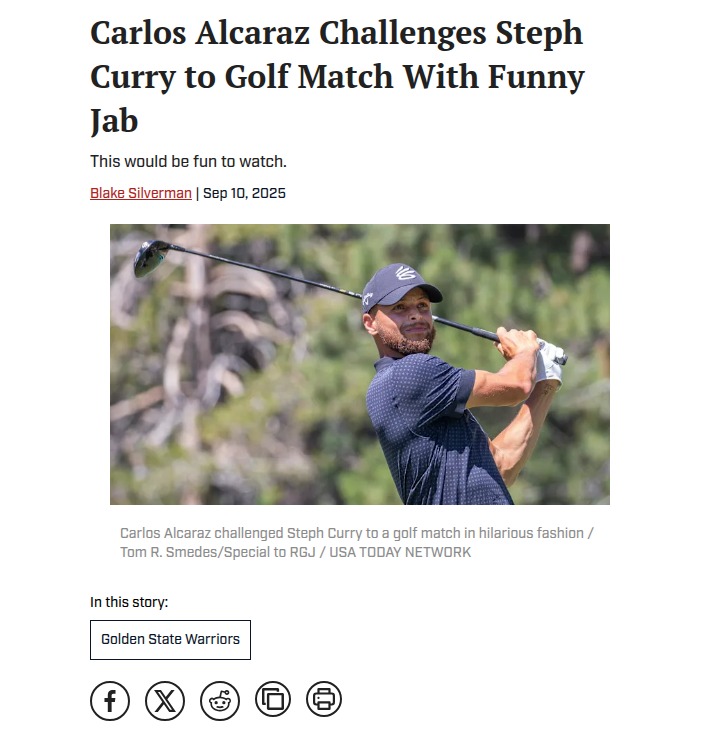 Alcaraz Calls Out Steph Curry for Golf Duel!