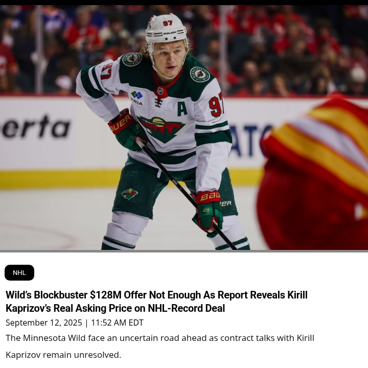 Kaprizov Eyes NHL Record—Will Wild Blink?