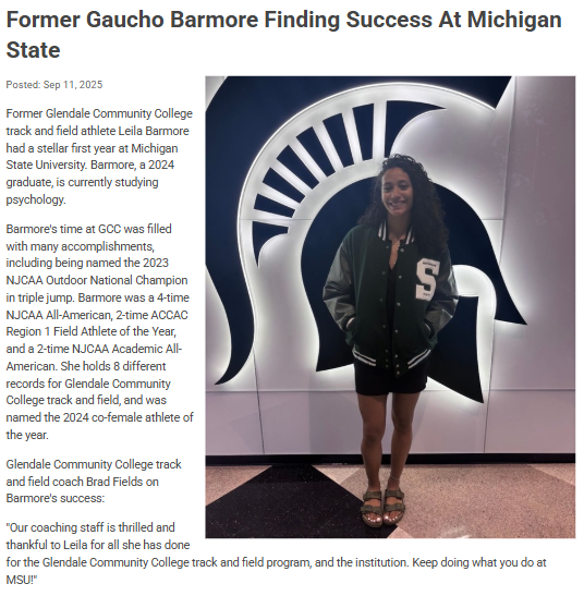 Glendale’s Leila Barmore shines at Michigan State