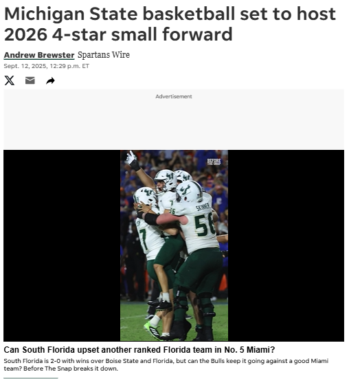 MSU’s big weekend: 4-star recruit Maximo Adams visits