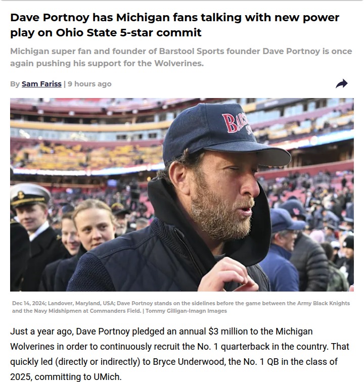 Portnoy’s Michigan Power Move Shakes Buckeyes