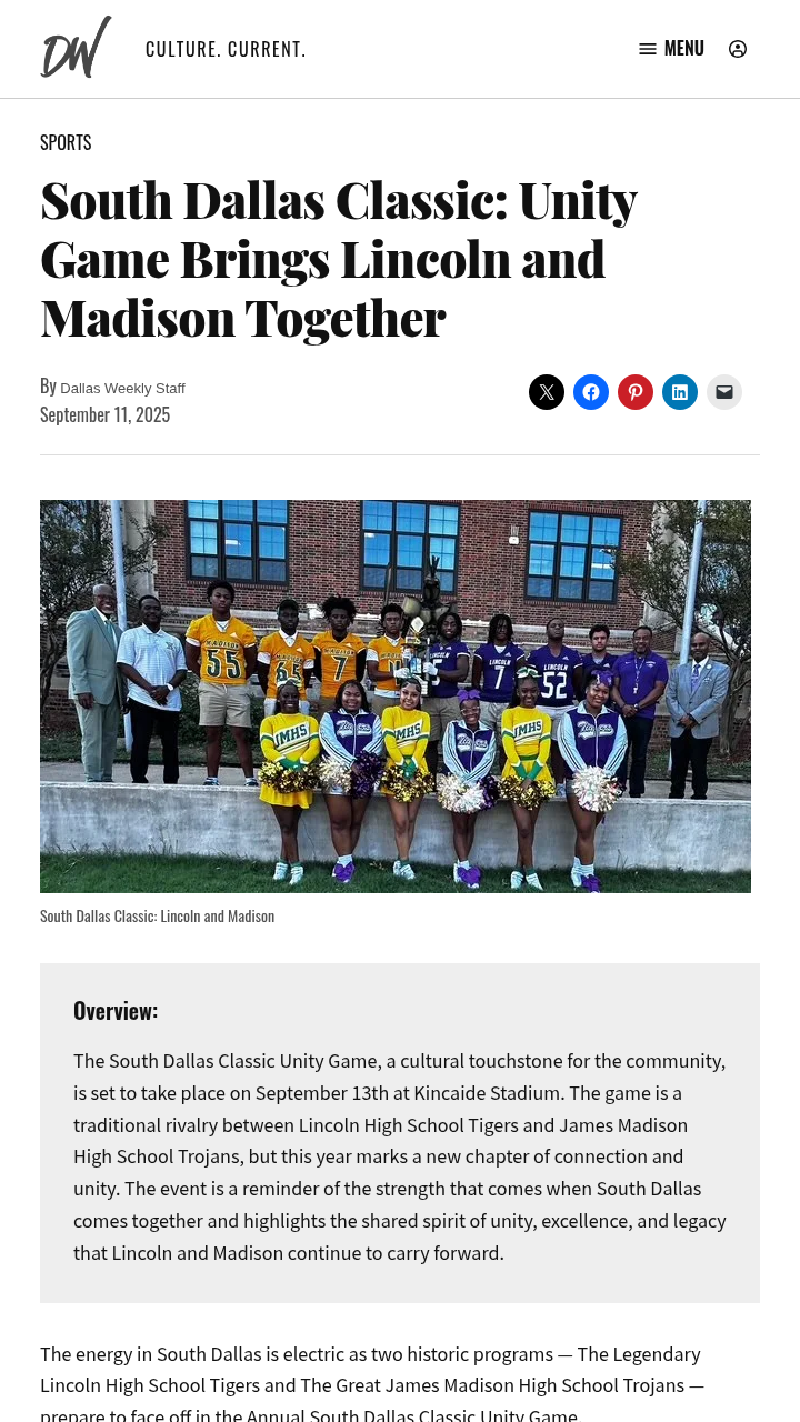 South Dallas Classic: A rivalry turns into unity