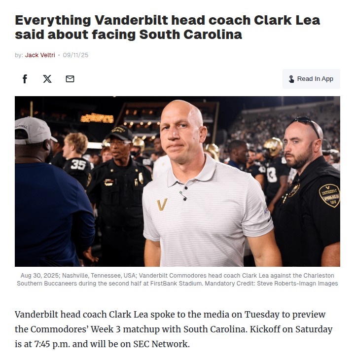 Vanderbilt vs South Carolina: Can the Commodores handle the heat?