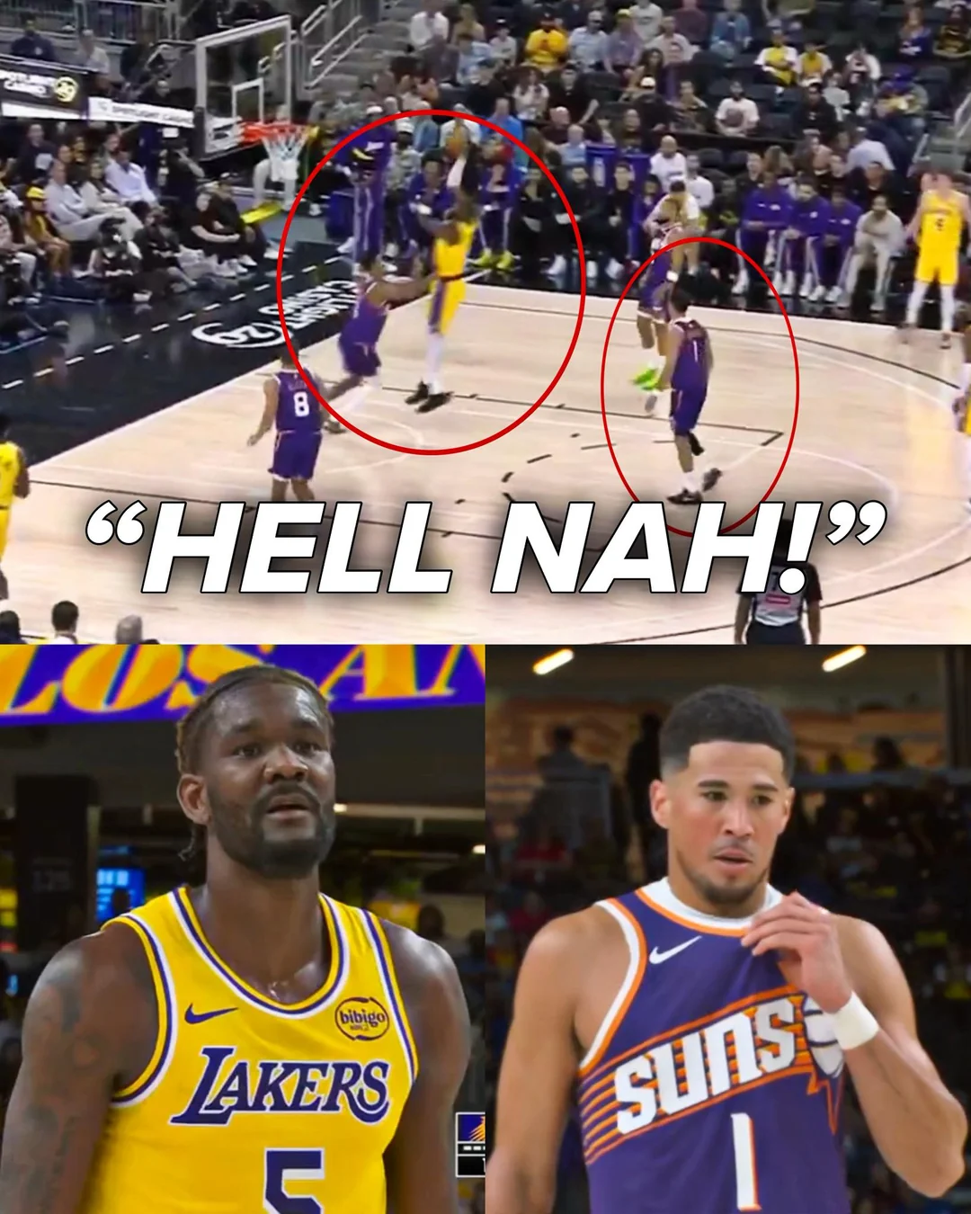 Devin Booker Yelled “HELL NAH” at Ayton’s Miss 