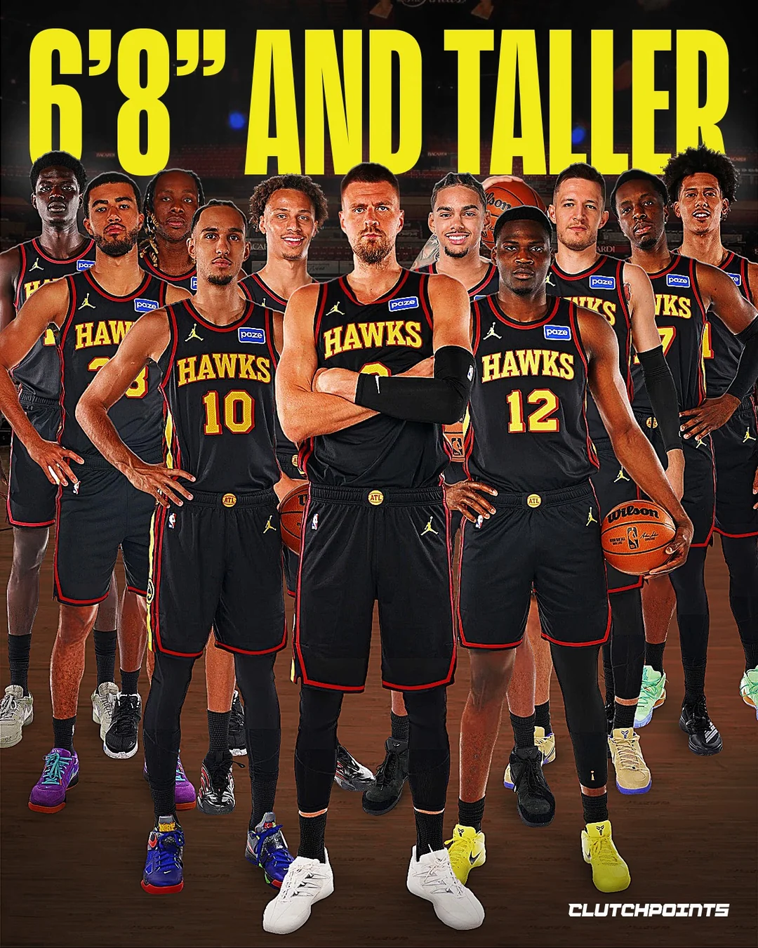 The Atlanta Hawks have ELEVEN players listed at 6'8" or taller 😳