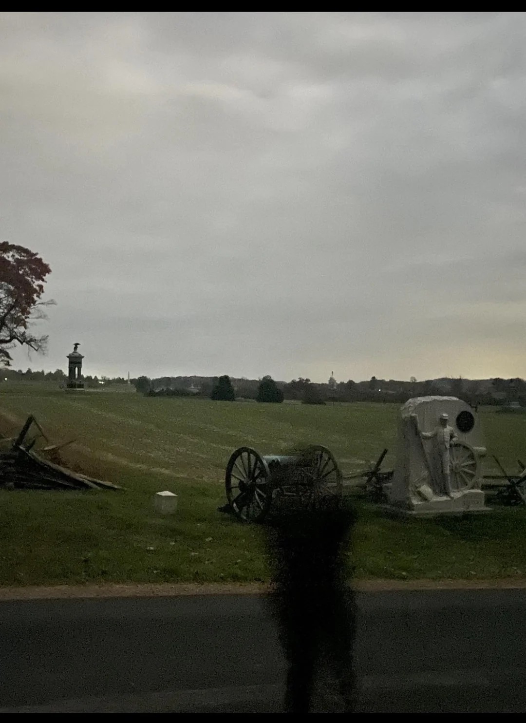 Took this picture in Gettysburg — do you think that’s just our shadow? 👀