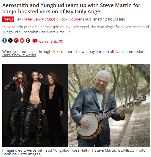 Steve Martin's Banjo Shakes Up Aerosmith Collab 🎸