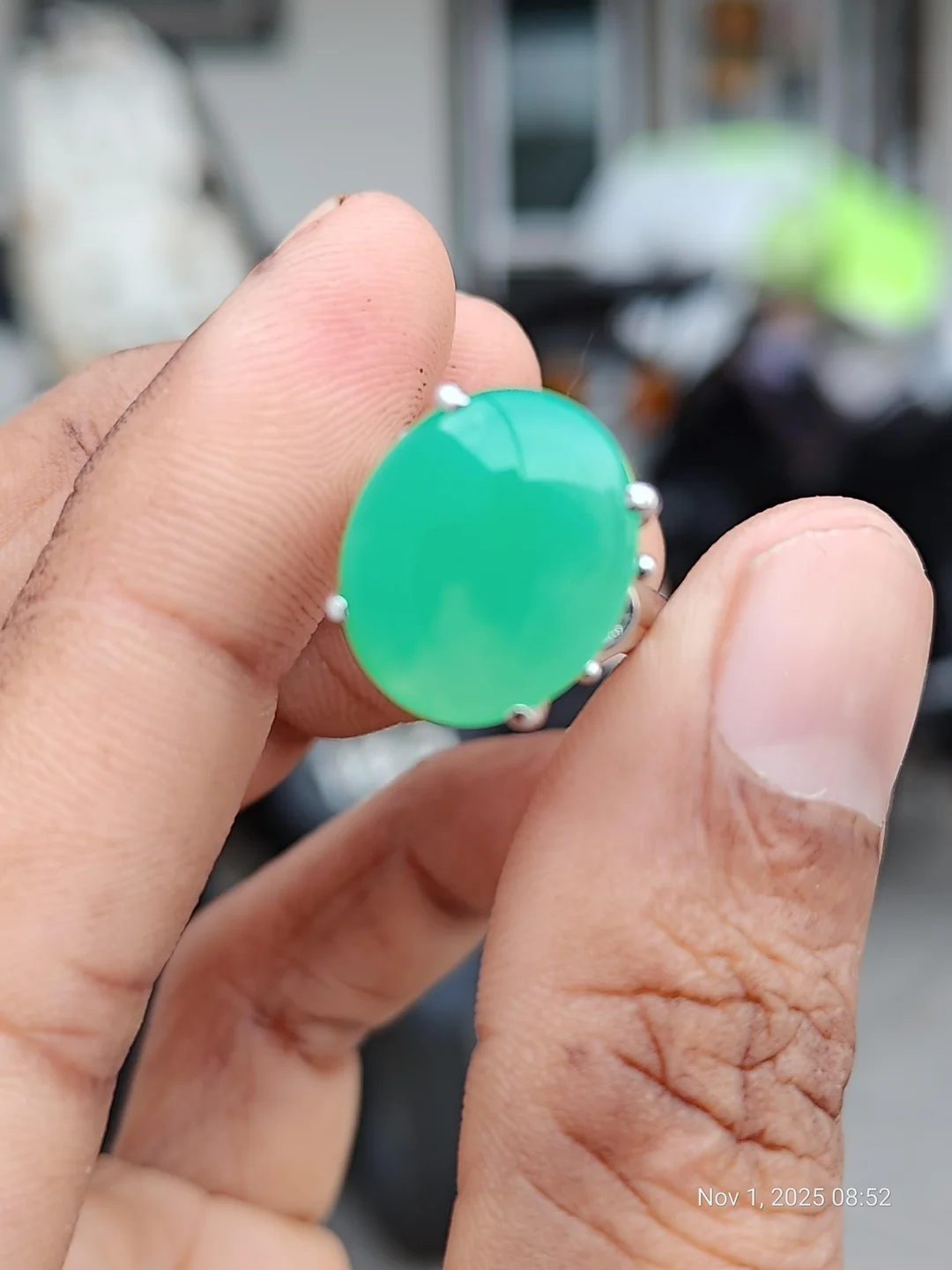 Just Bought This Bright Green 18K Ring for $2.38 at the Thrift Store. Score!